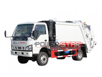 Isuzu 8 cbm off road rear compactor truck