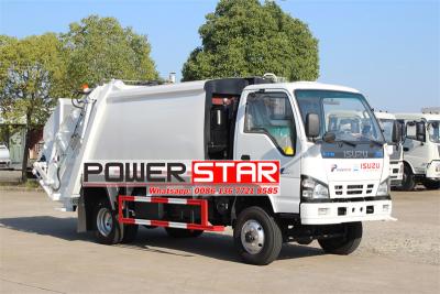 Isuzu 8 cbm off road rear compactor truck