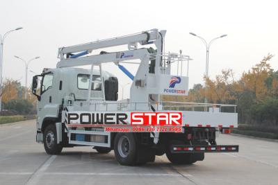 Folding bucket trucks by Isuzu