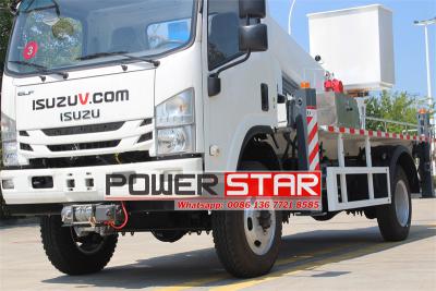 Isuzu NPR 4 wheeler offroad truck mounted 29m telescopic manlifter