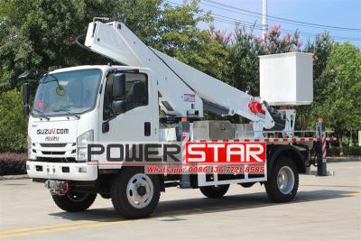 Isuzu NPR 4 wheeler offroad truck mounted 29m telescopic manlifter