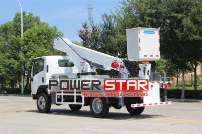 Isuzu NPR 4 wheeler offroad truck mounted 29m telescopic manlifter