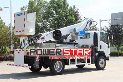 Isuzu NPR 4 wheeler offroad truck mounted 29m telescopic manlifter