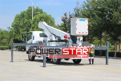 Isuzu NPR 4 wheeler offroad truck mounted 29m telescopic manlifter