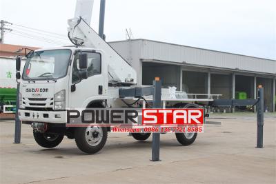 Isuzu NPR 4 wheeler offroad truck mounted 29m telescopic manlifter