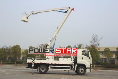 Folding bucket trucks by Isuzu