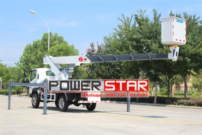 Isuzu NPR 4 wheeler offroad truck mounted 29m telescopic manlifter