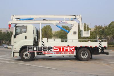 Folding bucket trucks by Isuzu