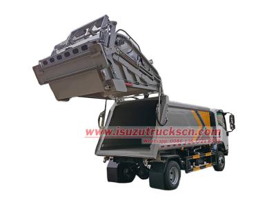 Isuzu 700P 4x4 rear loader compactor truck