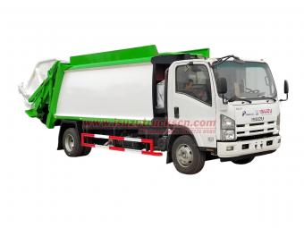 Good price ISUZU 4×4 off-road 190HP trash compactor truck for export