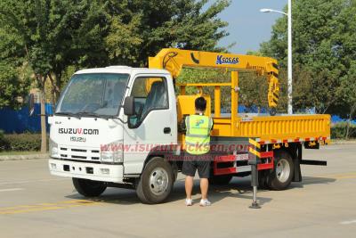 new Isuzu ELF truck mounted crane