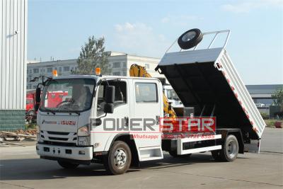 ISUZU 700P dump truck with crane
