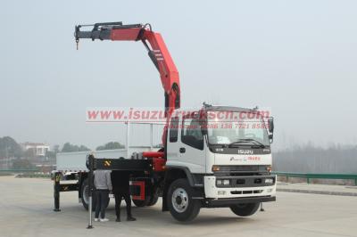 Isuzu brand utility boom truck