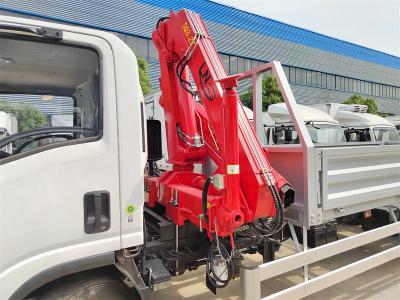 ISUZU NPR truck mounted knuckle crane