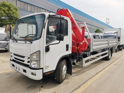 ISUZU NPR truck mounted knuckle crane