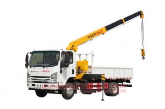 Right hand drive Isuzu truck mounted crane