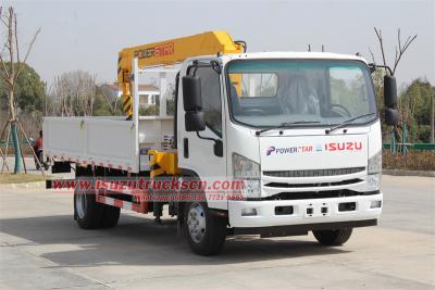 Isuzu truck mounted crane with hydraulic boom
