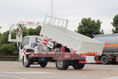 Japanese ISUZU NKR 3tons Boom Crane Truck with basket