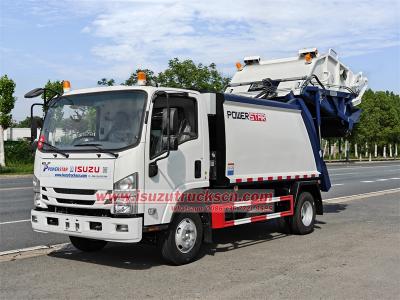 Isuzu KV100 6cbm rear lifting compactor truck