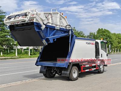 Isuzu KV100 6cbm rear lifting compactor truck