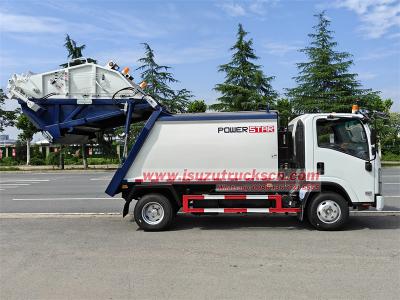 Isuzu KV100 6cbm rear lifting compactor truck