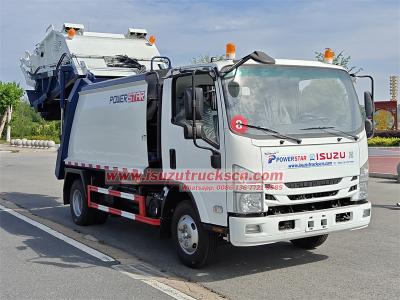 Isuzu KV100 6cbm rear lifting compactor truck