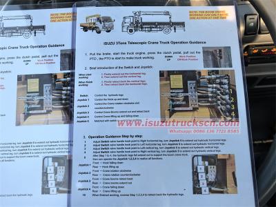 Isuzu 3tons telescopic crane truck