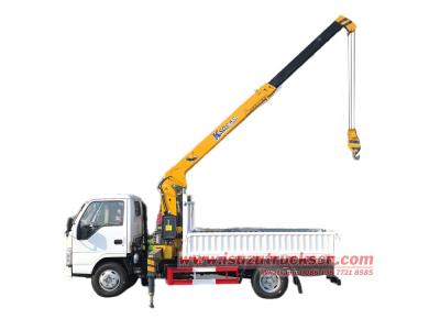 Isuzu 3tons telescopic crane truck