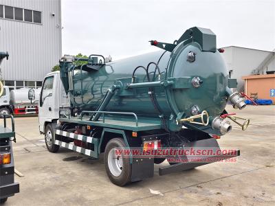 Isuzu100P 3000L vacuum pumper tanker truck