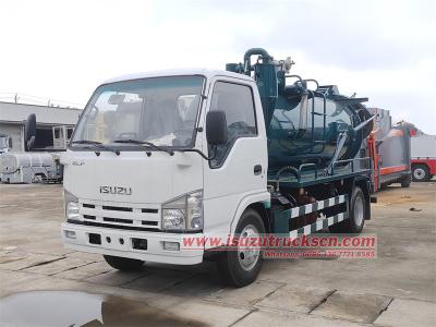 Isuzu100P 3000L vacuum pumper tanker truck