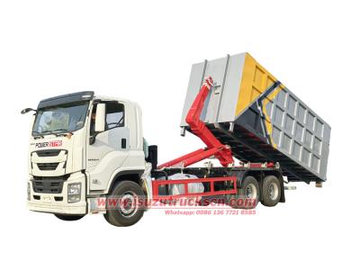 Isuzu 6x4 heavy duty hook lift truck