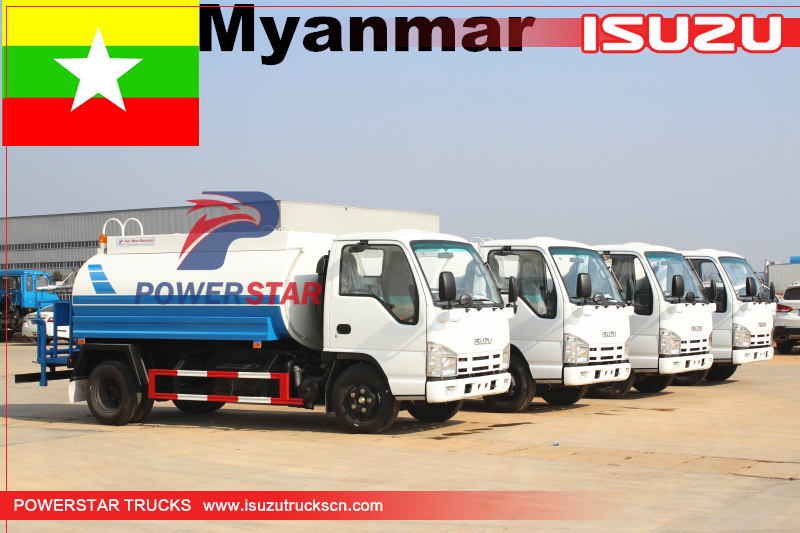 Water Trucks Isuzu 5,000L for Myanmar