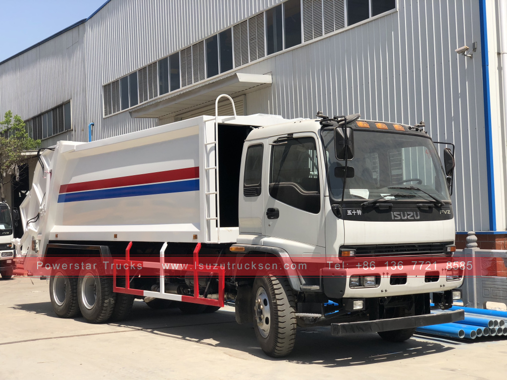 Haiti 20cbm garbage compactor truck working video