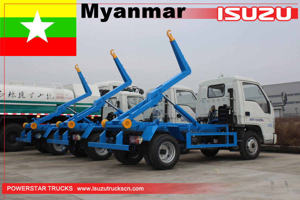 Myanmar - 3 Units Hooklift Garbage truck Foton