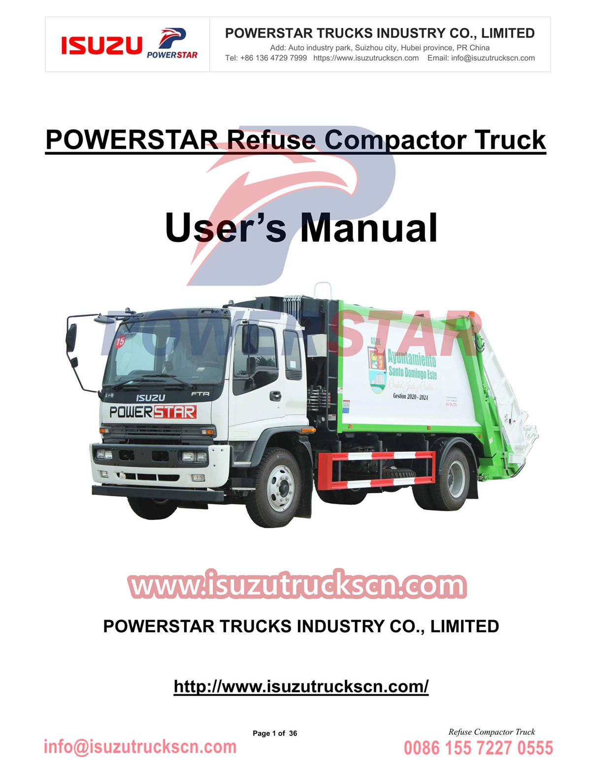 Myanmar Isuzu 16cbm Refuse compactor truck for export