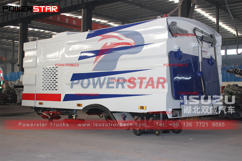POWERSTAR 5cbm road sweeper body kit export to Saudi Arabia to be mounted on ISUZU NQR truck
