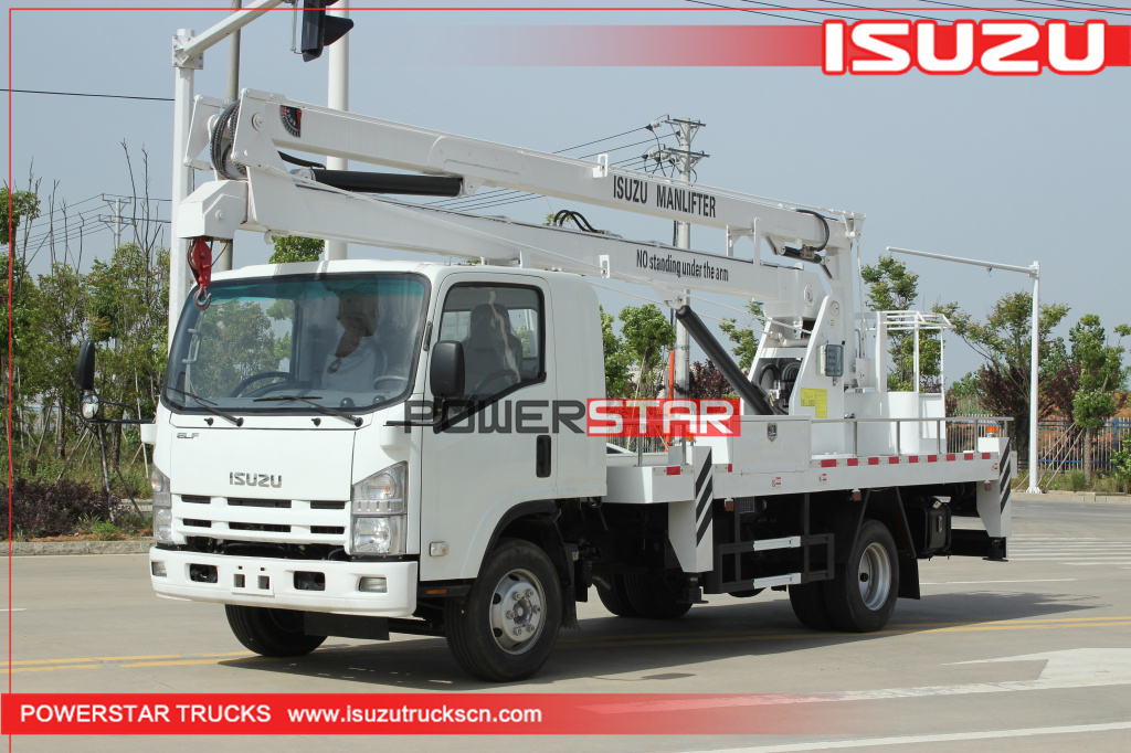 Brand new High altitude work platform 4x2 ISUZU chassis 16m Aerial truck crane with working basketf