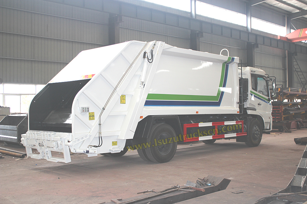 How to build 10tons FVR Isuzu Rear Loader Garbage compactor truck? 