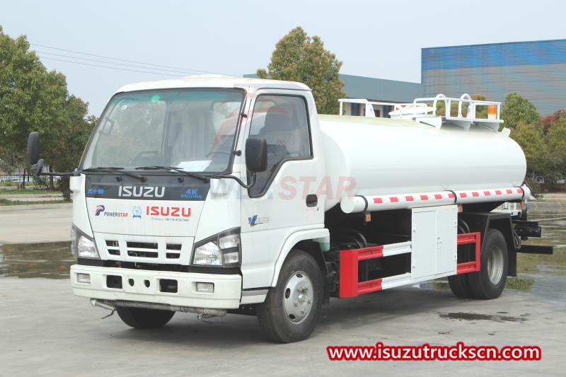 Test For ISUZU 600P/NKR 5000L food-grade stainless steel Water Tank Truck