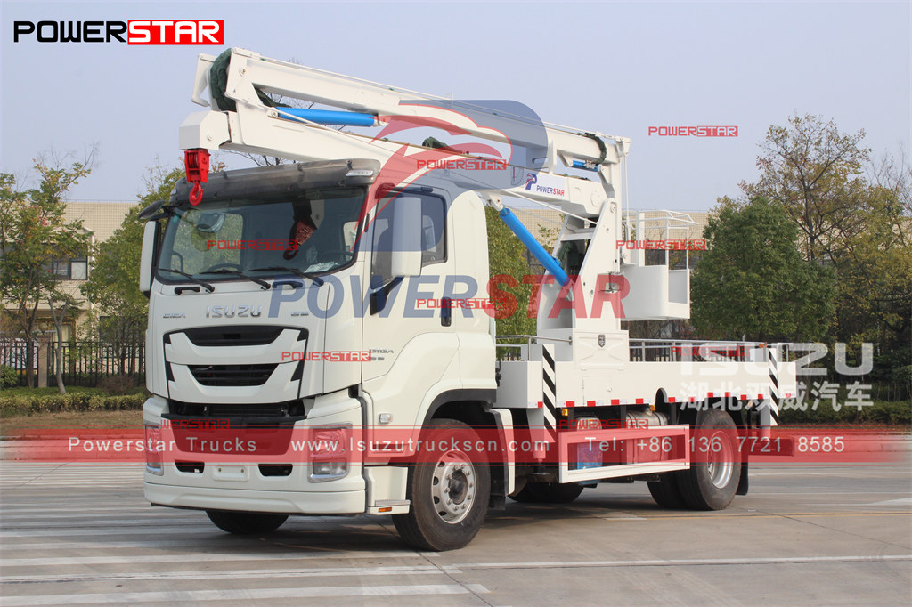 ISUZU GIGA 20m manlifter truck aerial platform rescue truck export to Philippines Manila