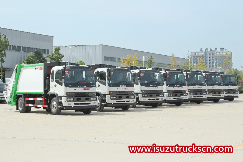 13 units ISUZU FTR 16CBM garbage compactor truck are shipped