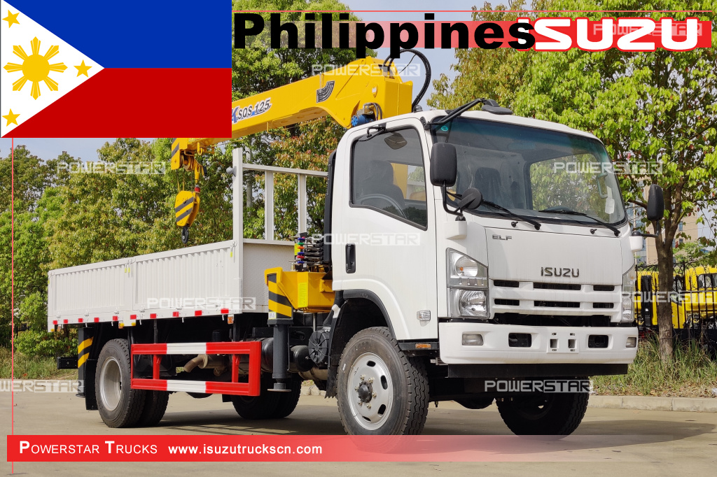 Philippines - ISUZU 4X4 NPR/ELF Boom Crane Trucks