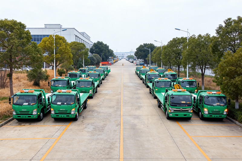 120 units ISUZU KV800 Flatbed recovery vehicles are exported to West AFRICA