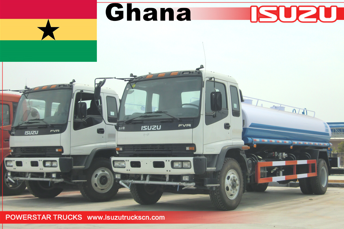 Ghana - 2 Units ISUZU FVR water bowser tank truck