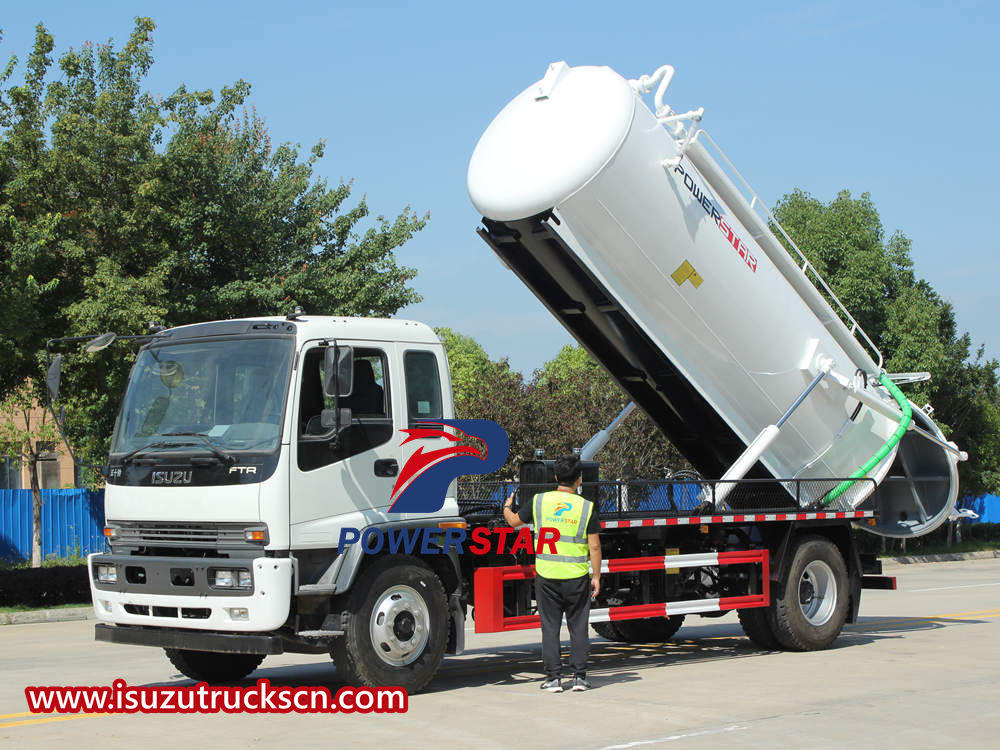 Working principle of Isuzu vacuum suction truck