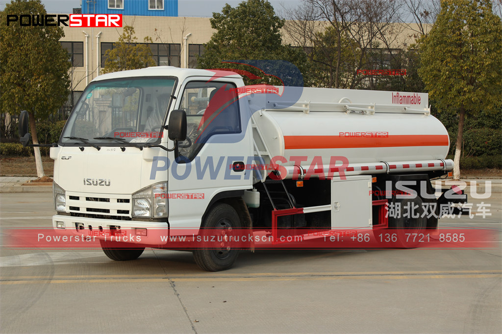 ISUZU mini 3000L fuel tanker oil bowser truck export to Albania