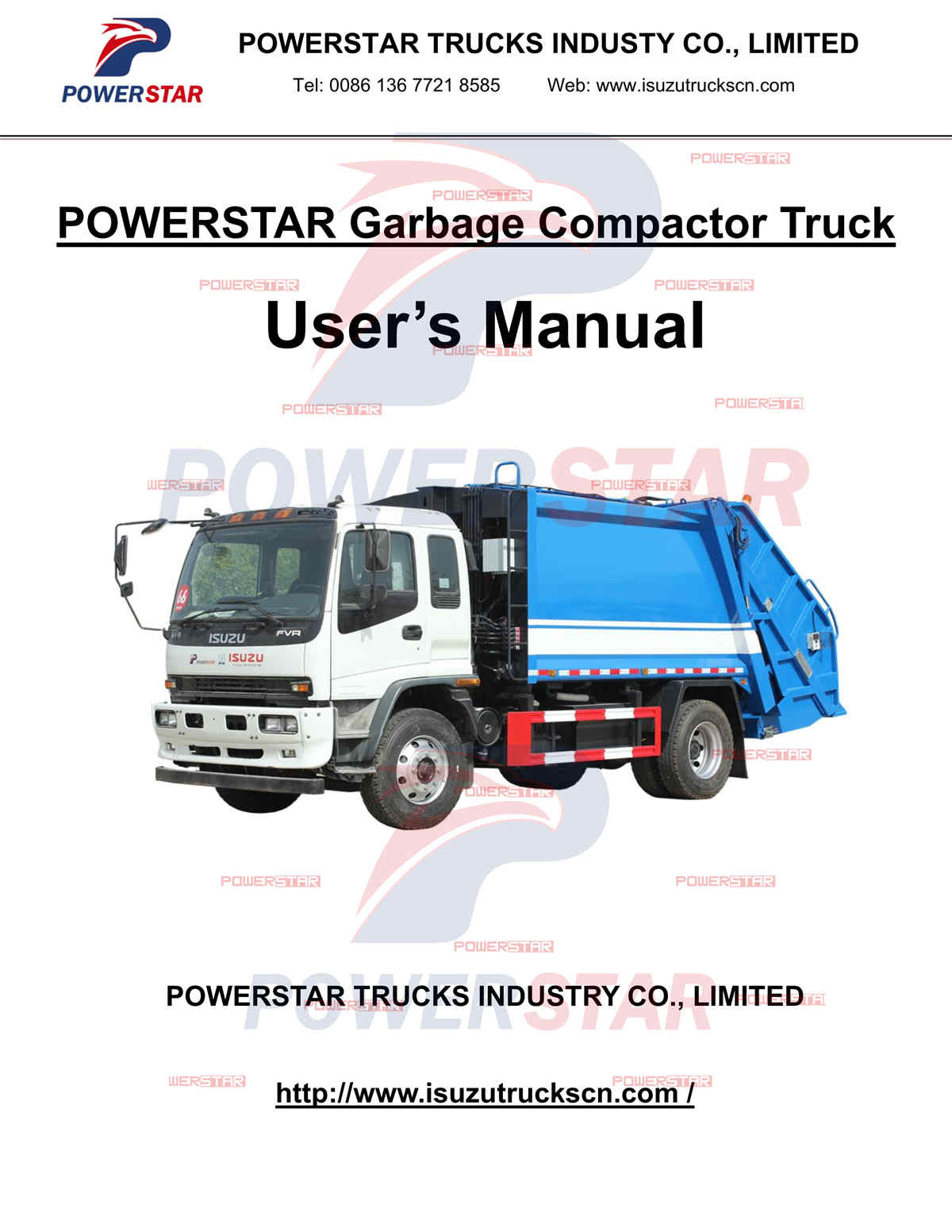 Philippines ISUZU FVR 10cubic meters garbage compactor trucks operation guidance
