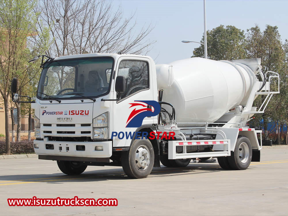 The structure and working principle of Isuzu concrete mixer truck