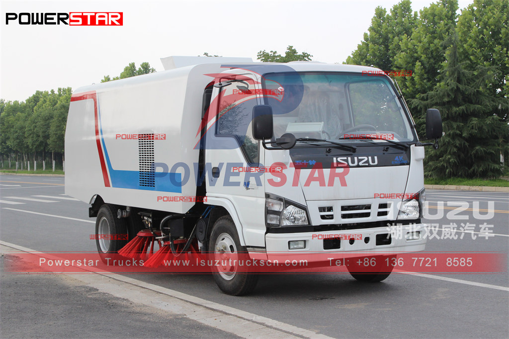 POWERSTAR ISUZU 5+1CBM Road Sweeper Truck export Philippine