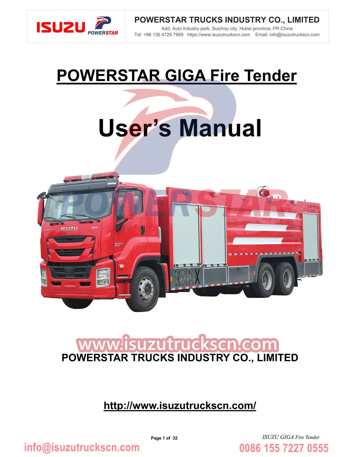 ISUZU fire tender trucks for sale in Middle East Syria